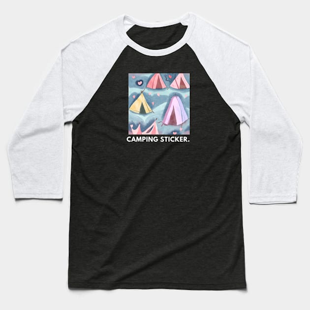 Camping Lover Baseball T-Shirt by BlackMeme94